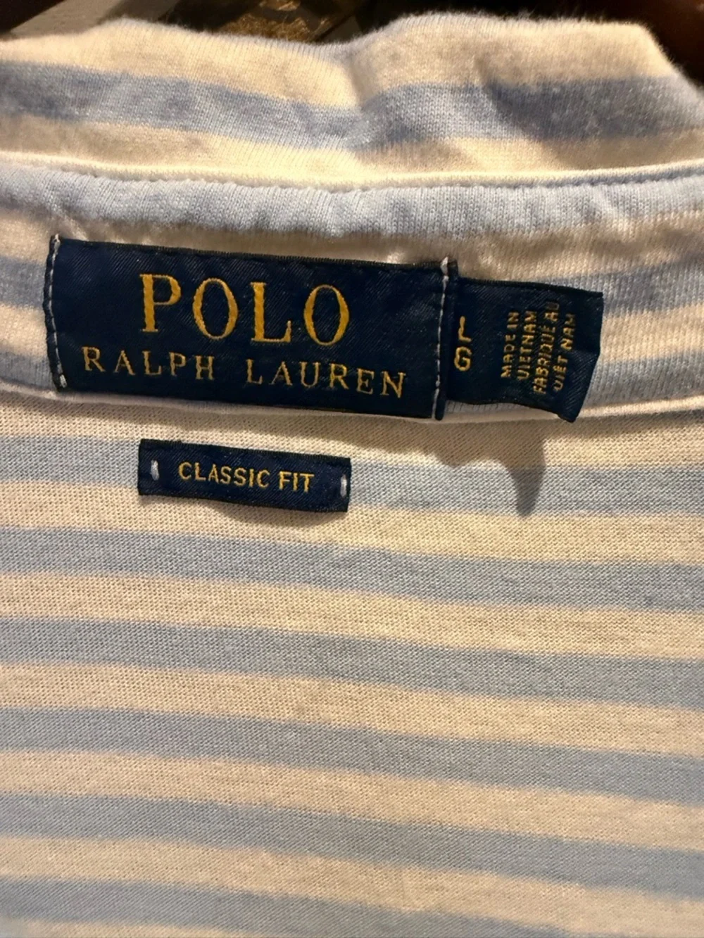 Polo by Ralph Lauren Men’s Light Blue & White Striped Polo